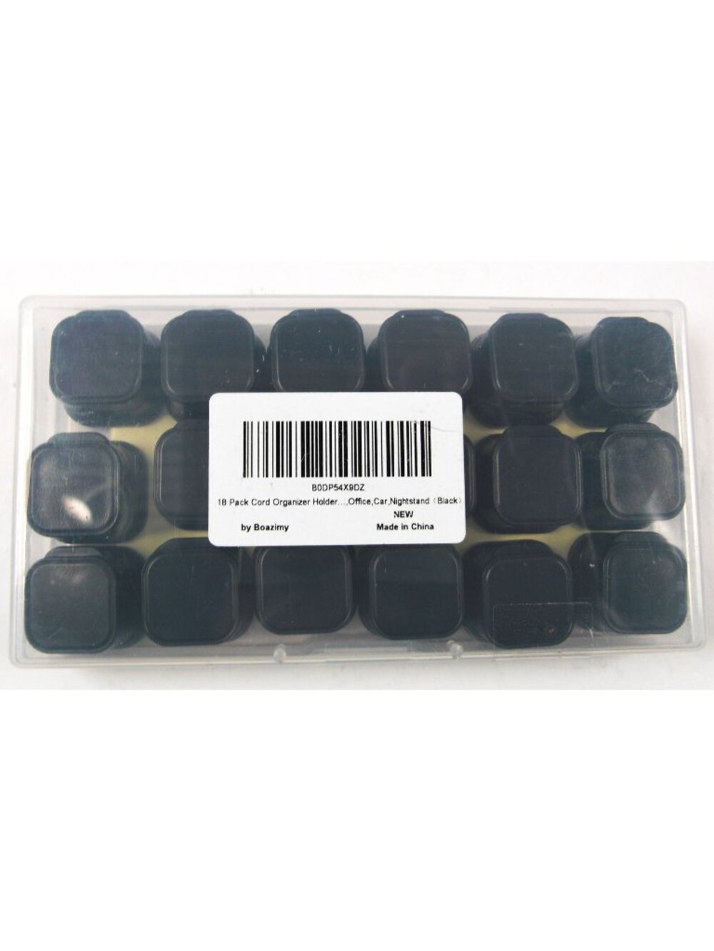 18 Pack Black Magnetic Cable Clips & Cord Holder, Under Desk Cable Management Lo
